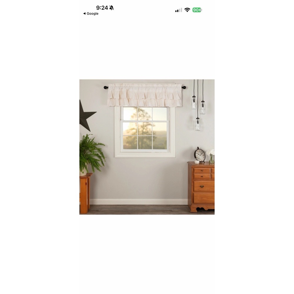 SIMPLE LIFE FLAX Antique White Valance 16x72 VHC BRANDS COUNTRY Cottage